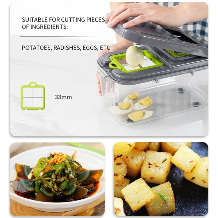 22 in 1 Multifunctional Food Chopper Grater Onion Dicer Veggie Cutter with 13 Stainless Steel Blades