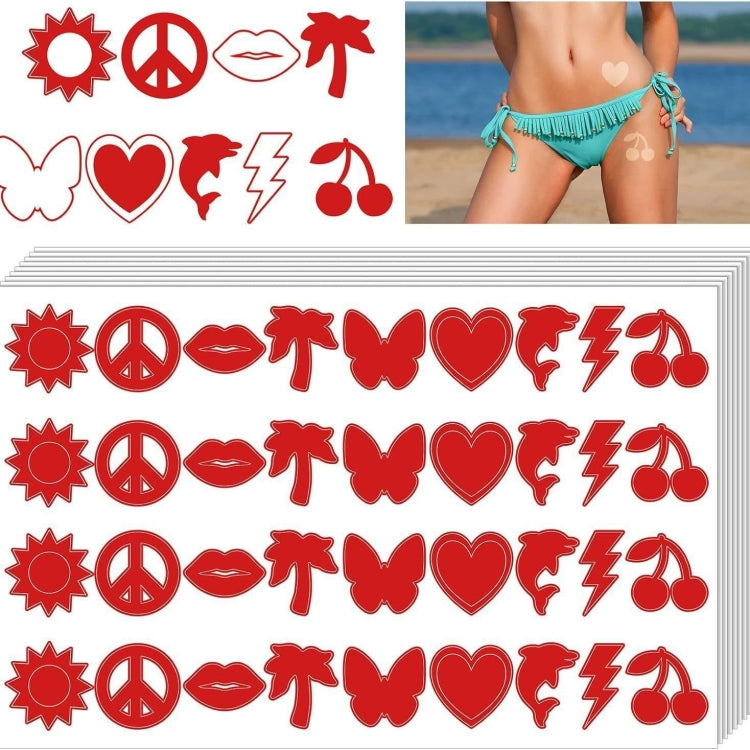 Tanning Sunbathing Stickers Self Adhesive Body Stickers