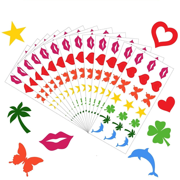 Tanning Sunbathing Stickers Self Adhesive Body Stickers, 180pcs /Pack  Style 5, 400pcs /Pack Style 6, 320pcs /Pack Style 7, 210pcs /Pack Style 10