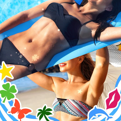 Tanning Sunbathing Stickers Self Adhesive Body Stickers, 180pcs /Pack  Style 5, 400pcs /Pack Style 6, 320pcs /Pack Style 7, 210pcs /Pack Style 10