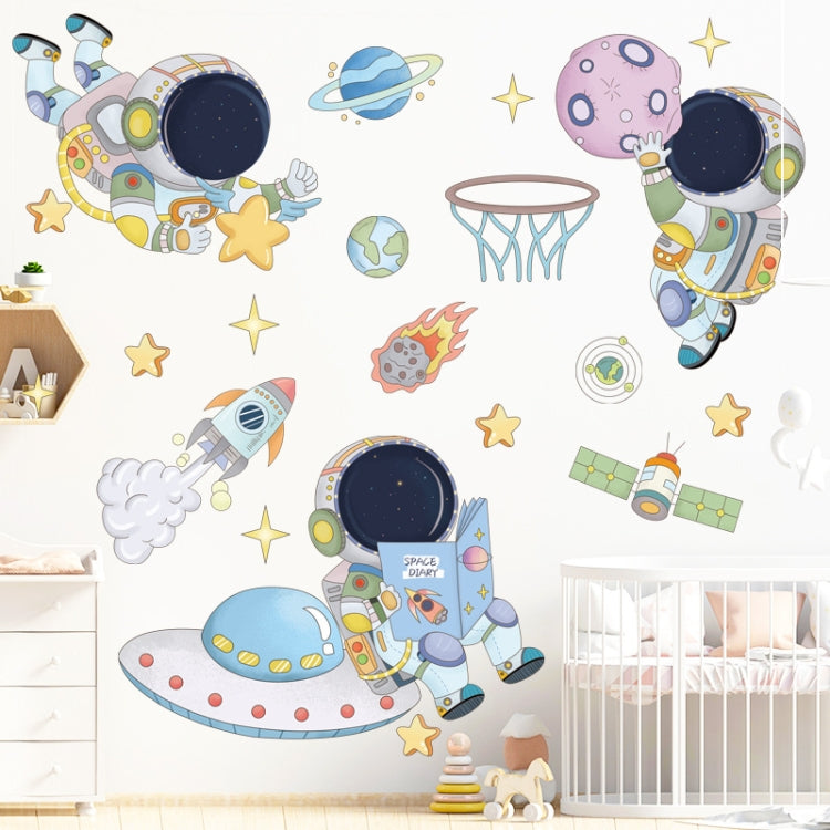 Children Room Cartoon Astronaut Wall Stickers Classroom Decorative Poster