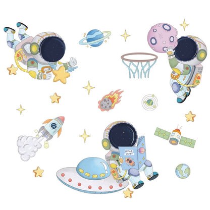 Children Room Cartoon Astronaut Wall Stickers Classroom Decorative Poster