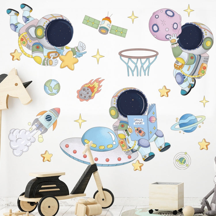 Children Room Cartoon Astronaut Wall Stickers Classroom Decorative Poster