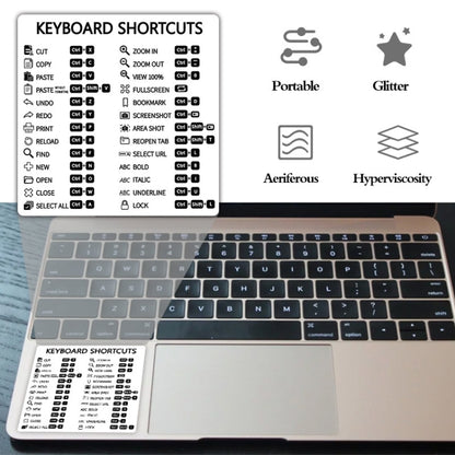 Laptop Shortcut Keys PVC Sticker