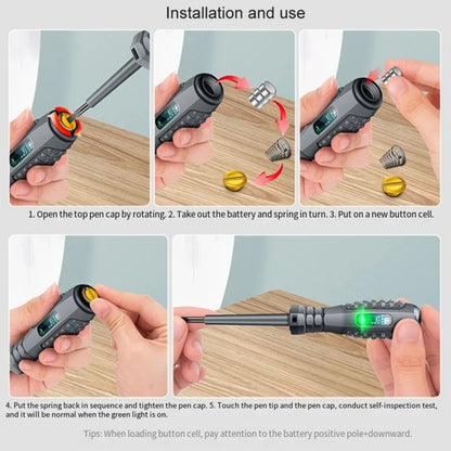 High Torque High Bright Electrician Tester Smart Test Breakpoint Specific Screwdriver, Straight, Phillips