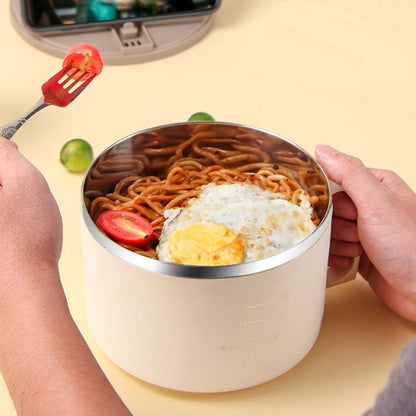 Stainless Steel Insulated Rice Bowl Dormitory Student Instant Noodle Bowl With Lid