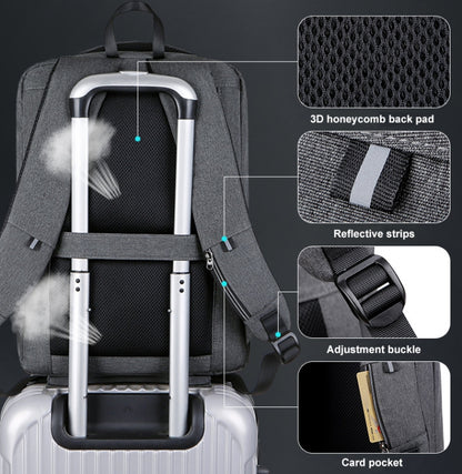 Large Capacity Password Lock Anti-Theft Laptop Backpack With USB Port