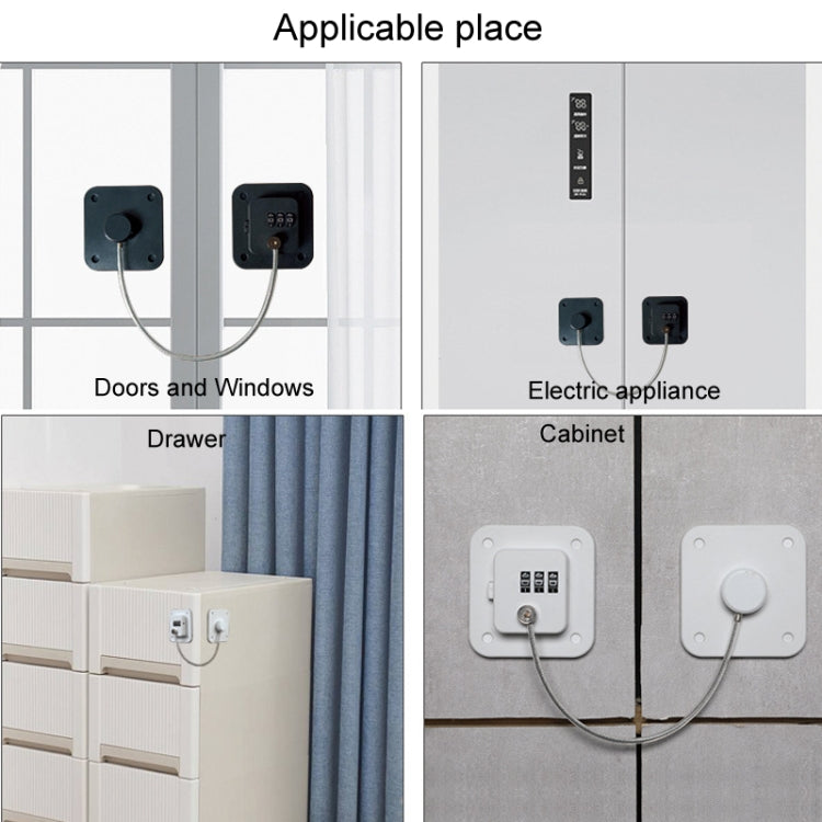 Child Safety Lock No Hole Window Limiter Refrigerator Drawer Cabinet Combination Lock