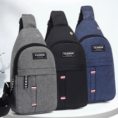 Men Chest Bag Casual Sports Shoulder Crossbody Bag Canvas Backpack