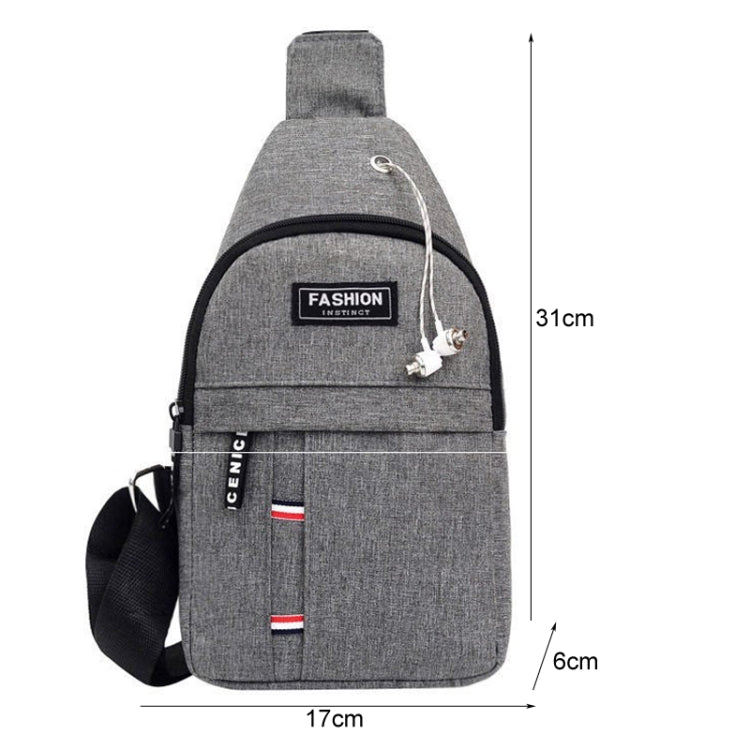 Men Chest Bag Casual Sports Shoulder Crossbody Bag Canvas Backpack