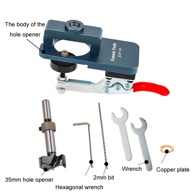 Fonson 35MM Hole Spacing Woodworking Cabinet Door Hinge Hole Opener