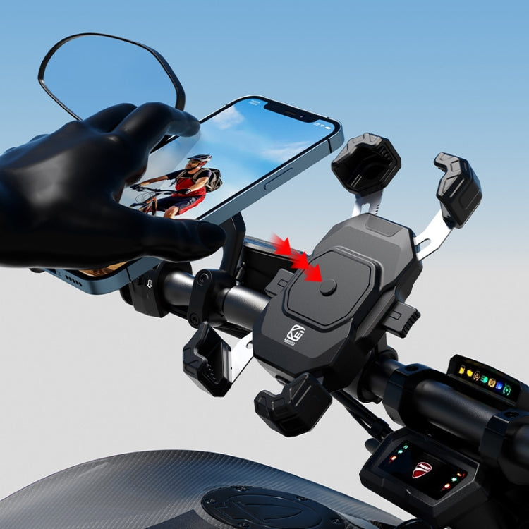 Kewig Motorcycle Navigation Phone Holder Outdoor Riding Charging Bracket