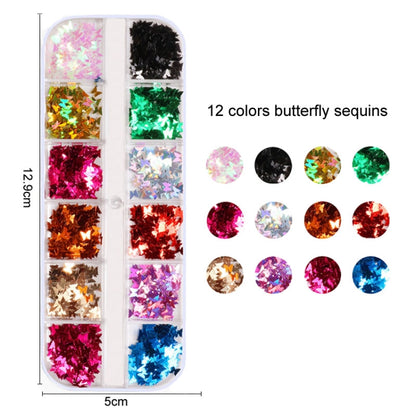 Nail Art Tools Set Nail Painting Pen Dotting Pen Filing Strip Rhinestone Butterfly Sequin Jewelry Set