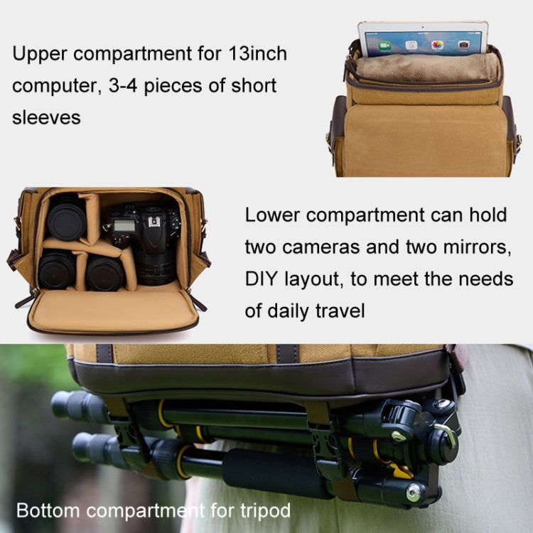 Vintage Waterproof Canvas Bag DSLR Camera Photo Bag