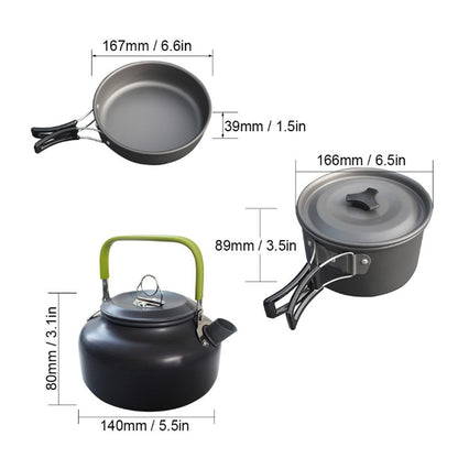 Outdoor Supplies Camping Portable Teapot Set Pot Set