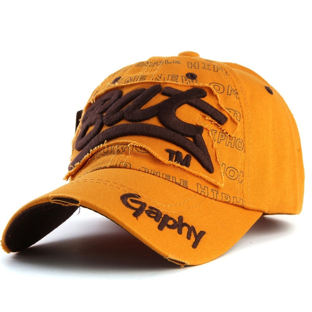 Embroidery Letter Pattern Adjustable Curved Eaves Baseball Cap, Head Circumference: 54-62cm