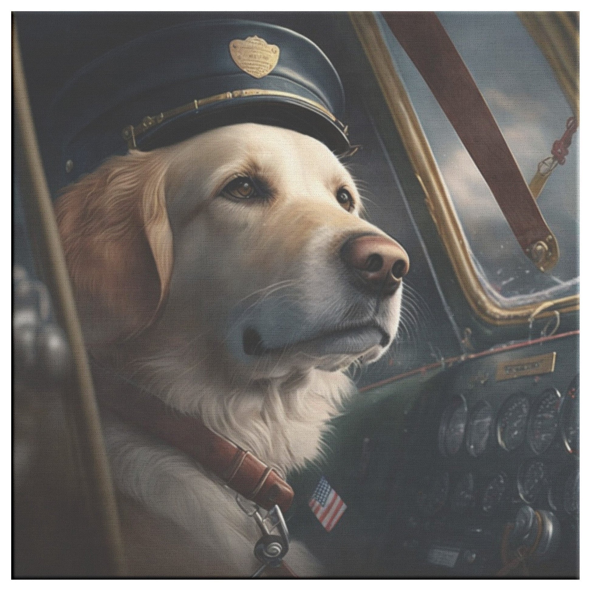 Wall Art - The Most Reliable Co-Pilot Gallery Quality Canvas Print Displays Vibrant Artwork