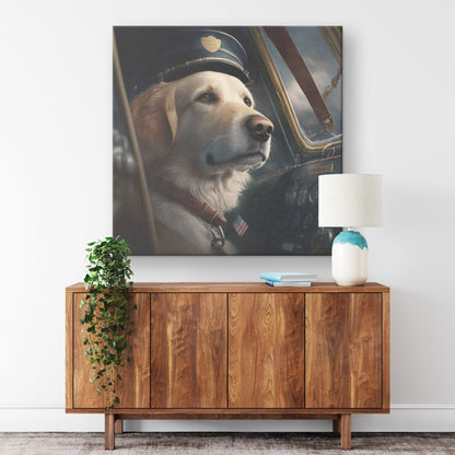 Wall Art - The Most Reliable Co-Pilot Gallery Quality Canvas Print Displays Vibrant Artwork