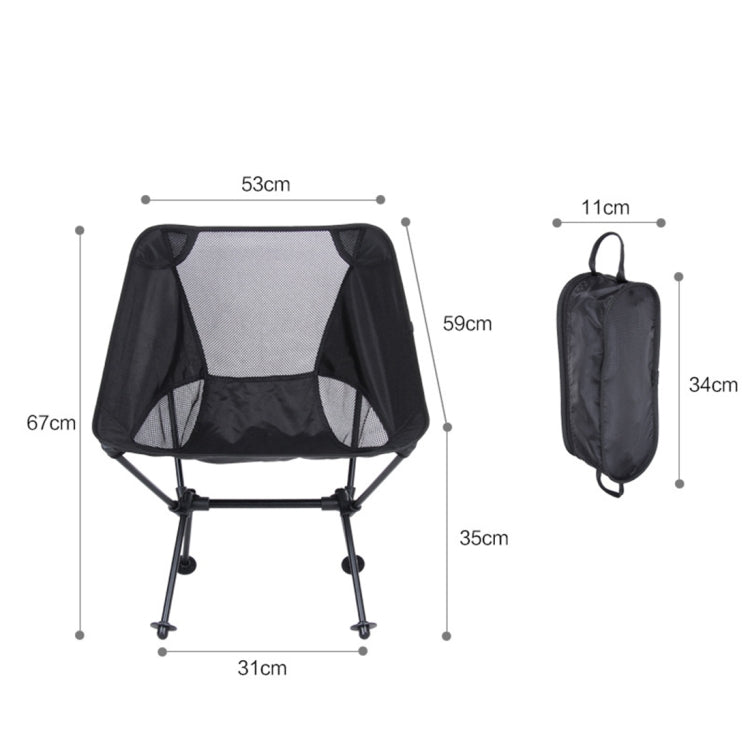 Outdoor Portable Folding Camping Chair Light Fishing Beach Chair Aviation Aluminum Alloy Backrest Recliner