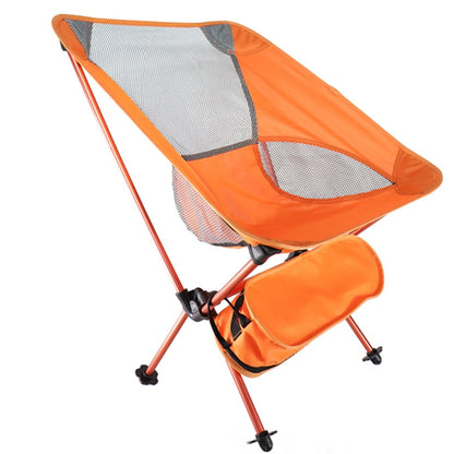 Outdoor Portable Folding Camping Chair Light Fishing Beach Chair Aviation Aluminum Alloy Backrest Recliner