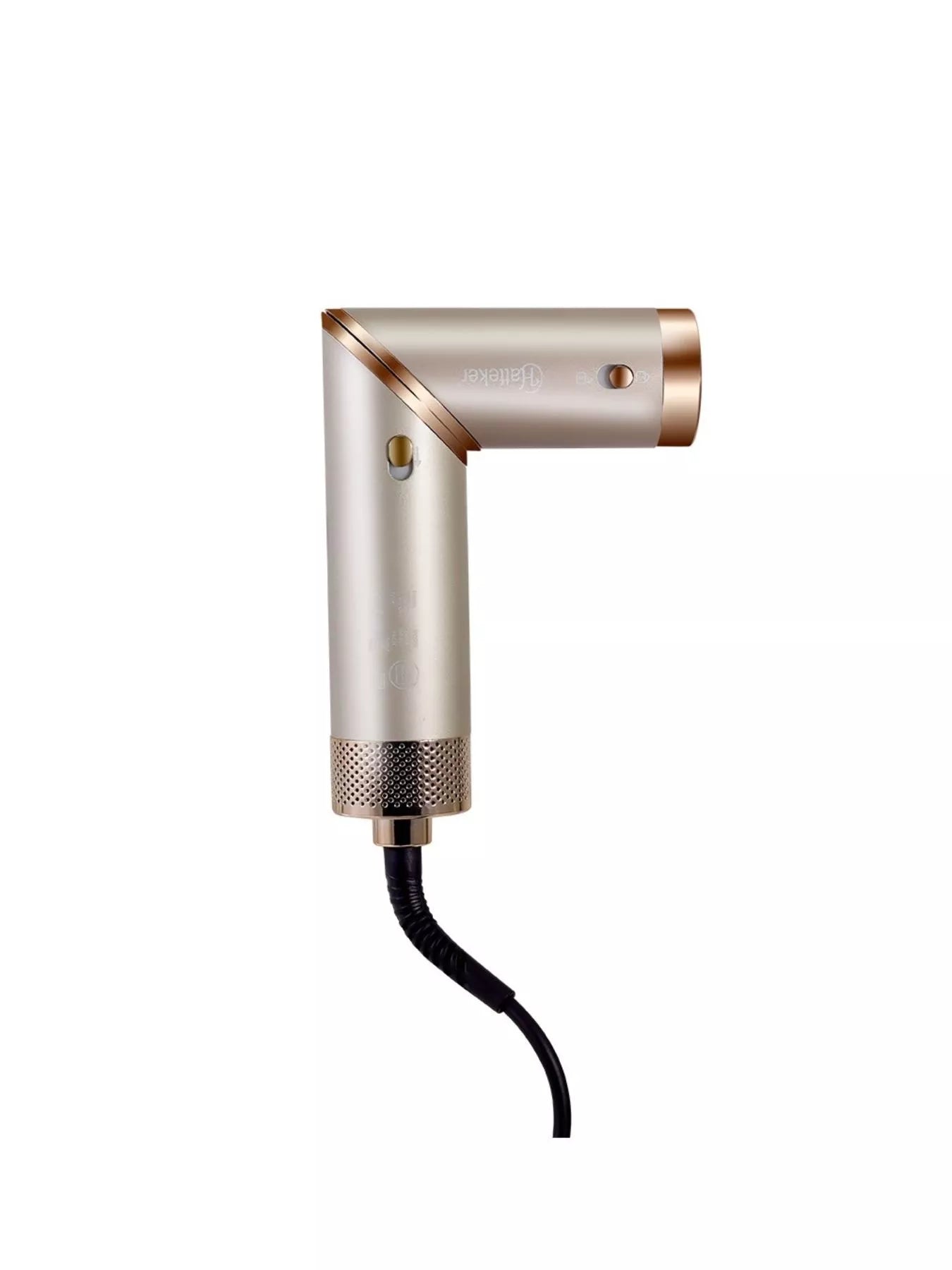 Travel hair dryer brush folded
