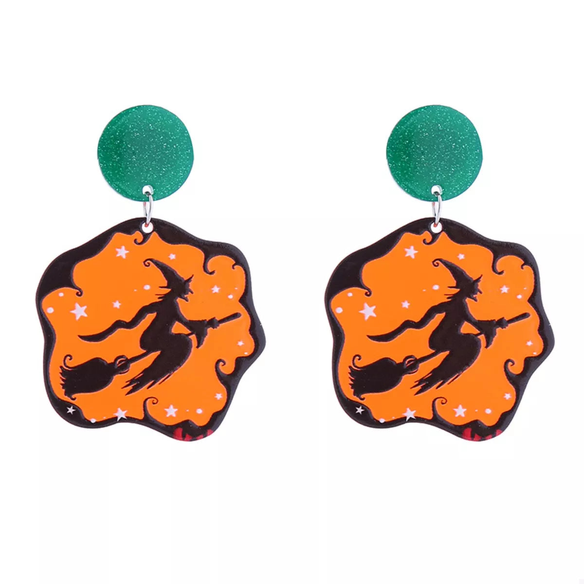 Witch hat festive Halloween drop earrings