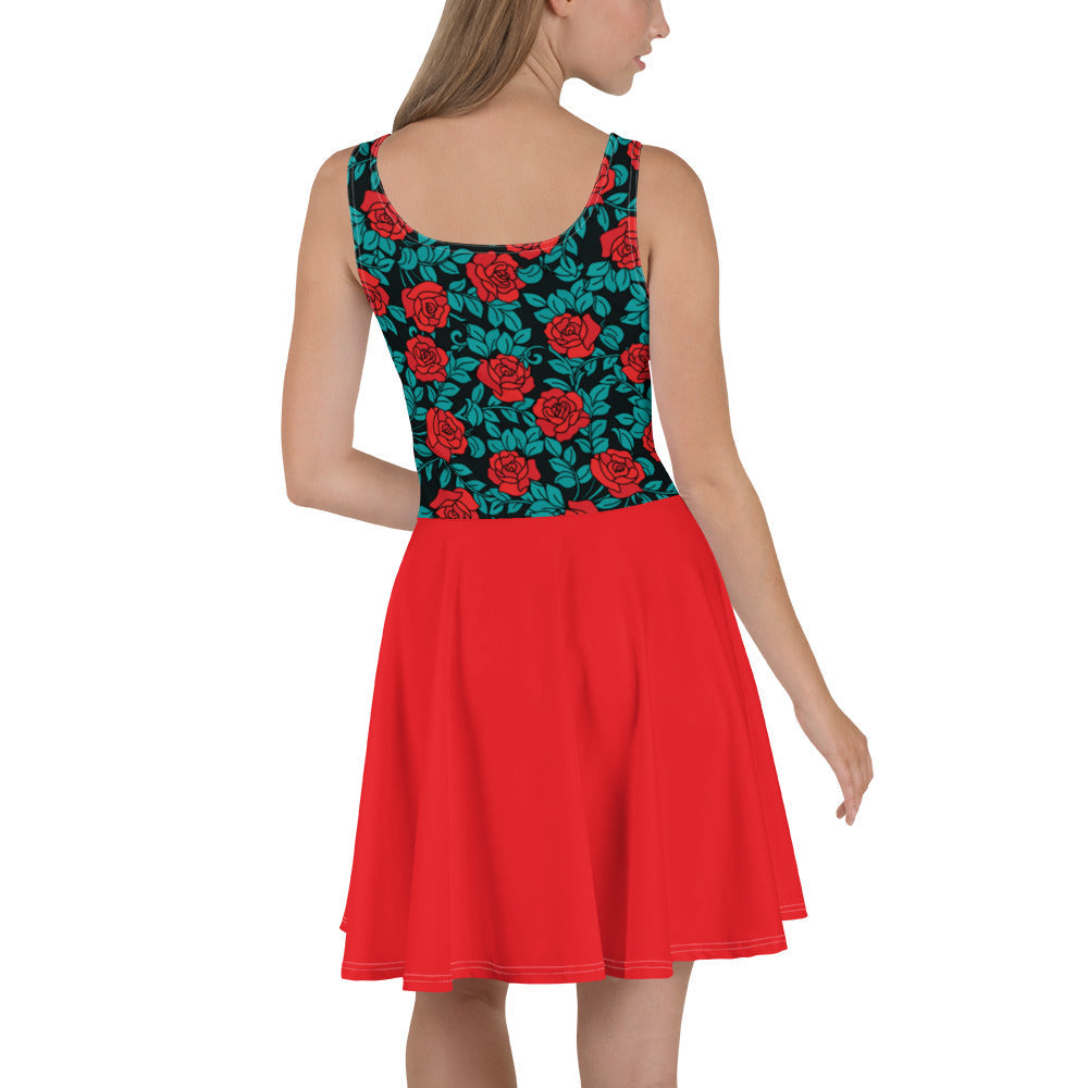 Dresses - Red Roses Skater Dress