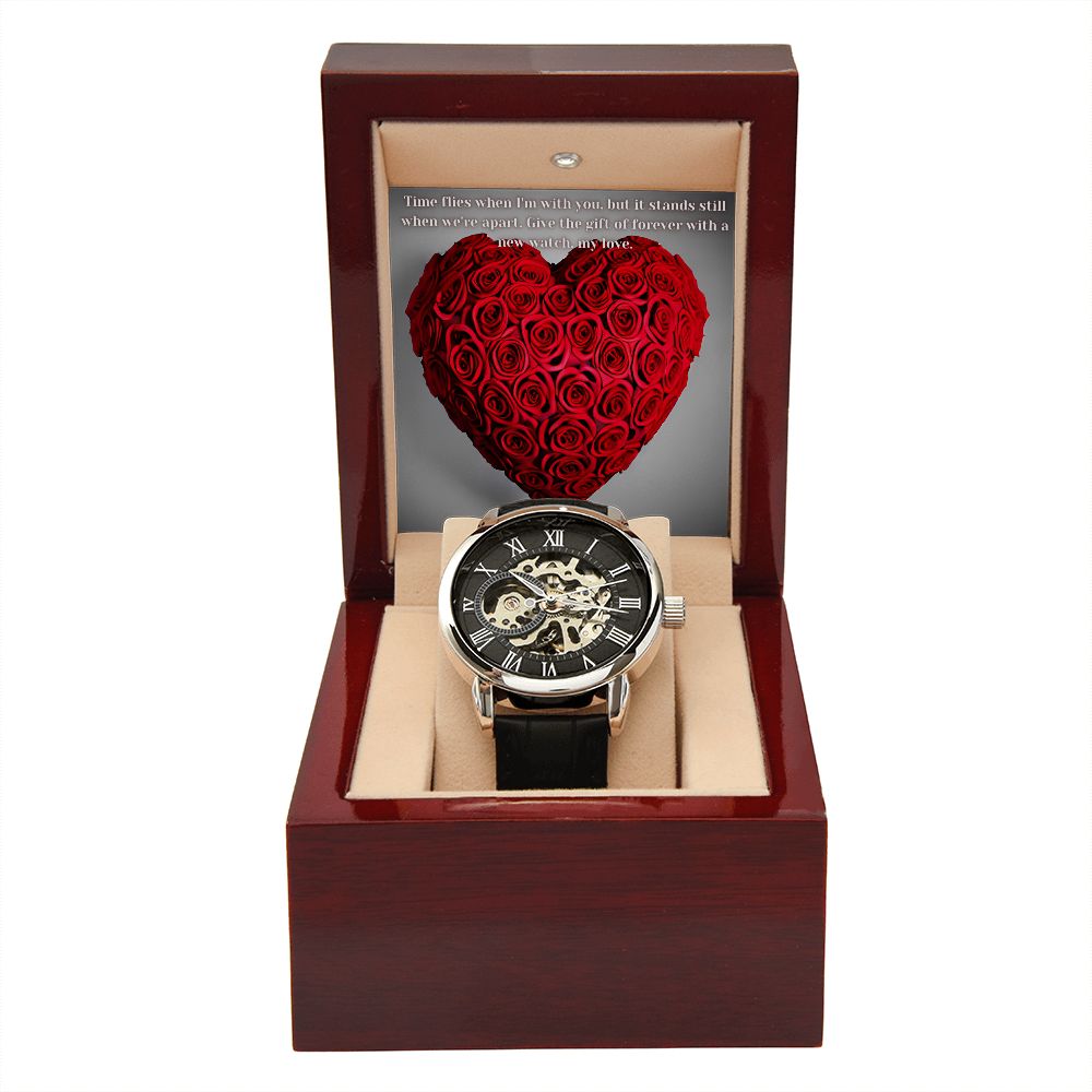 Jewelry - Time Flies When I'm With You Luxury Openwork Watch For Men