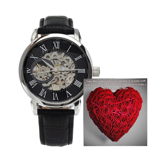 Jewelry - Time Flies When I'm With You Luxury Openwork Watch For Men