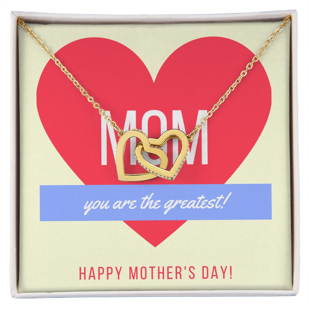 Happy Mother's Day  Interlocking Hearts necklace-Shalav5