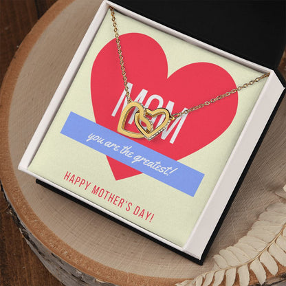 Happy Mother's Day  Interlocking Hearts necklace-Shalav5
