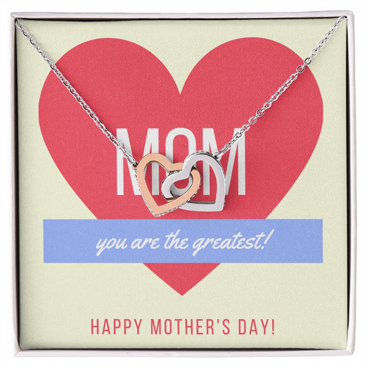 Happy Mother's Day  Interlocking Hearts necklace-Shalav5