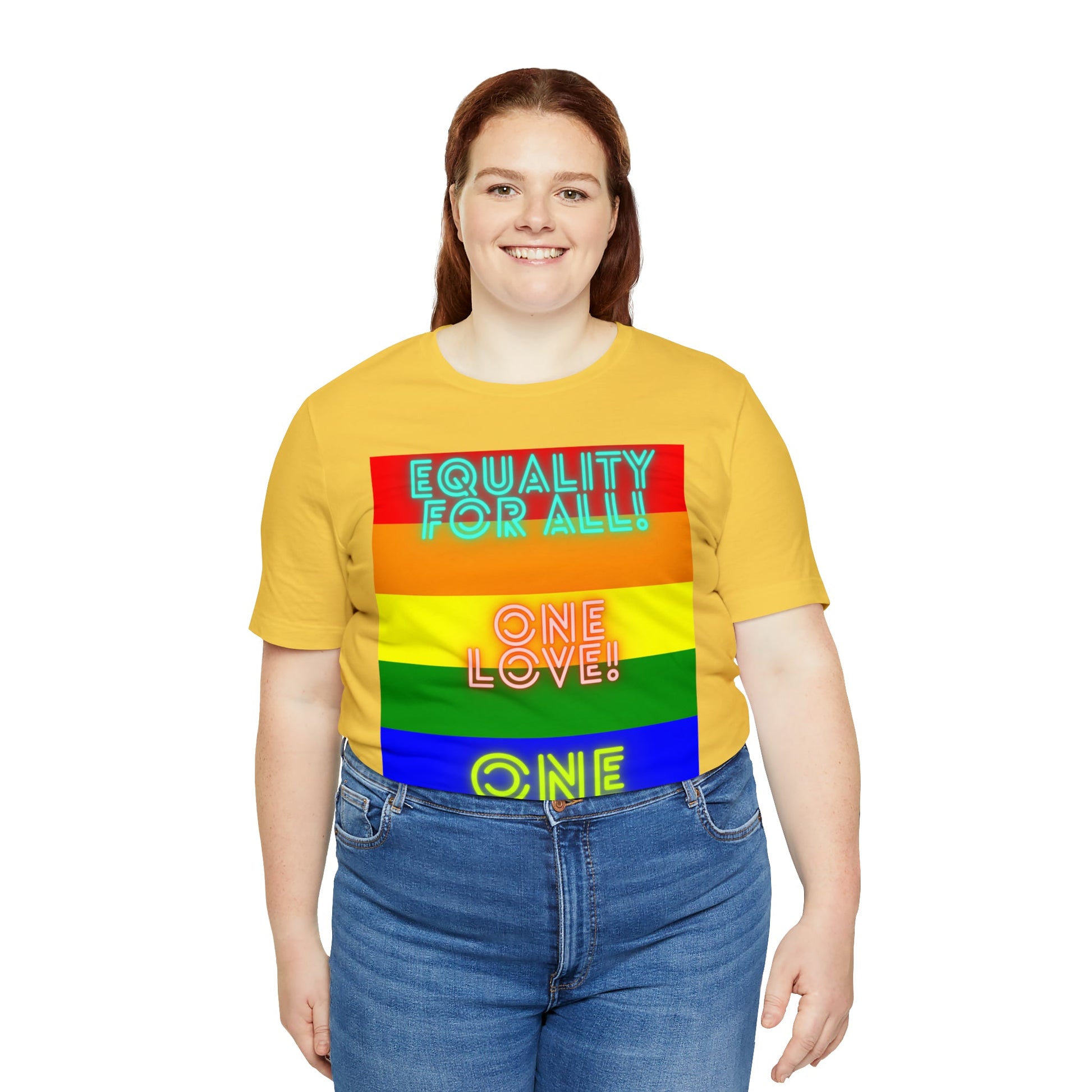 Equality for all, one love, one pride. Unisex Jersey Short Sleeve Tee-Shalav5