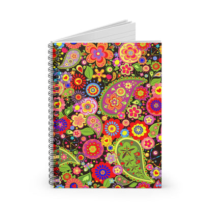 Floral sketch Spiral Notebook - Ruled Line-Shalav5