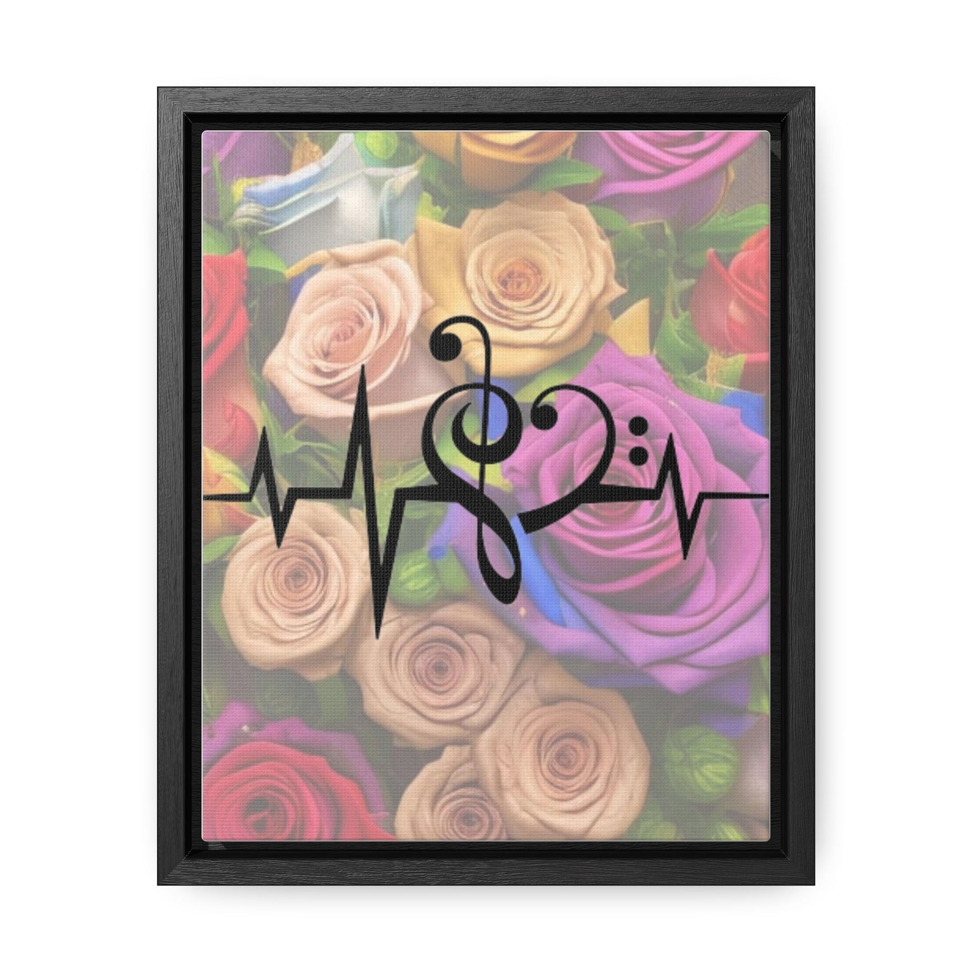 Canvas - Trebel Note The Love Of Music Gallery Canvas Wraps, Vertical Frame
