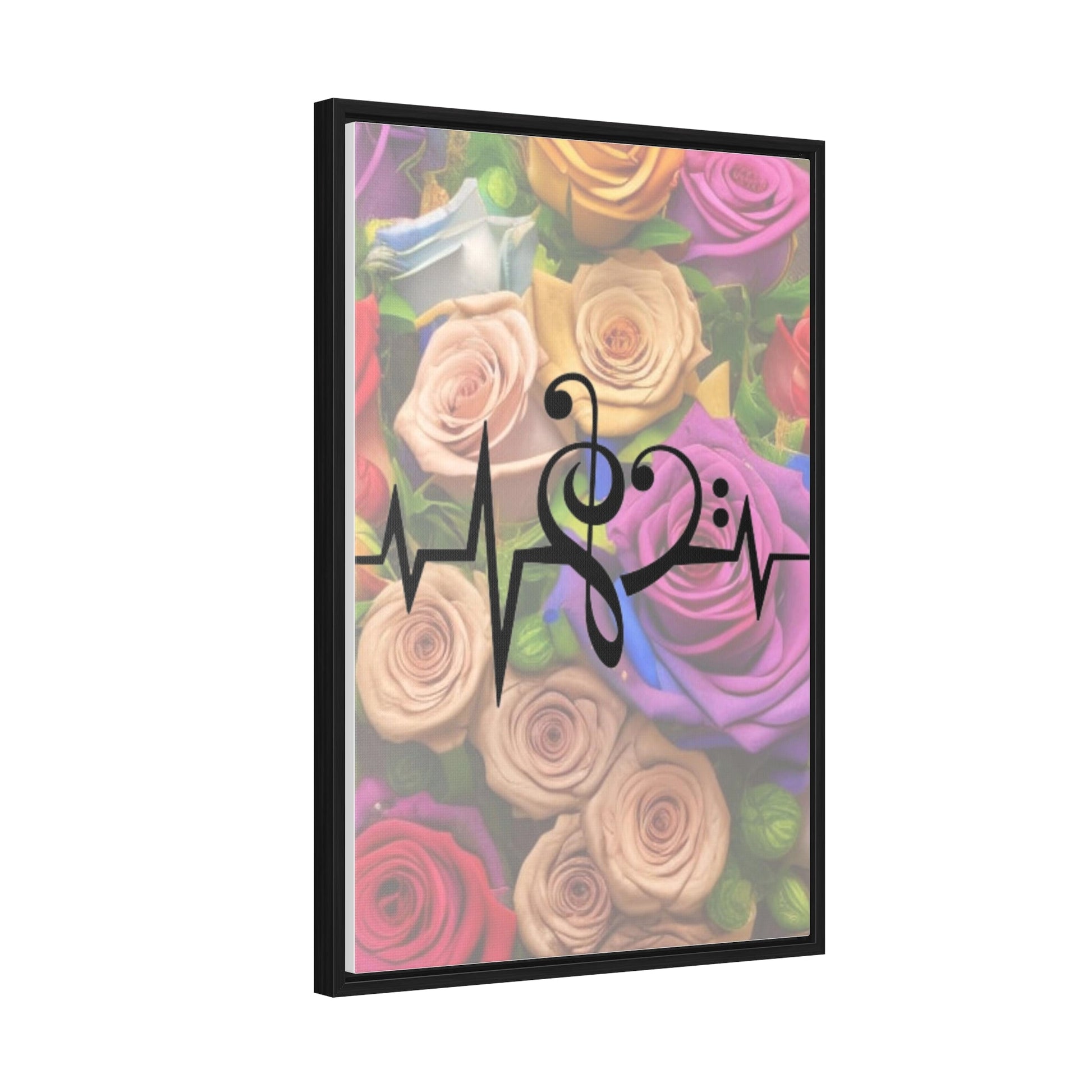Canvas - Trebel Note The Love Of Music Gallery Canvas Wraps, Vertical Frame