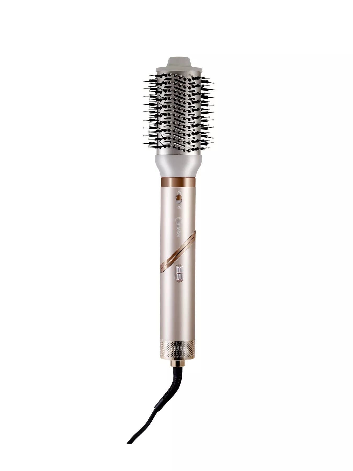 Champagne 3-in-1 folding hot air brush for hair styling
