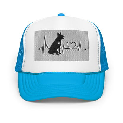 We Share A Heartbeat Foam trucker hat