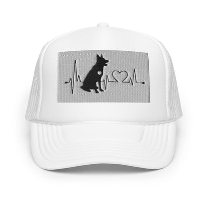 We Share A Heartbeat Foam trucker hat