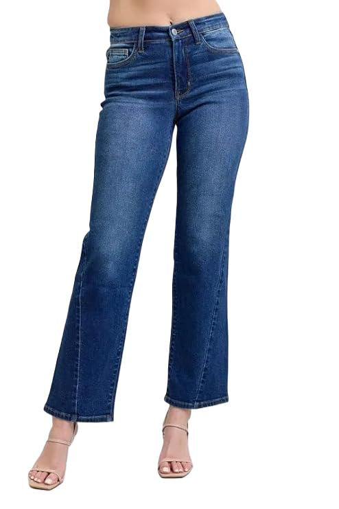 Judy Blue Full Size Side Seam Detail Straight Jeans with Pockets