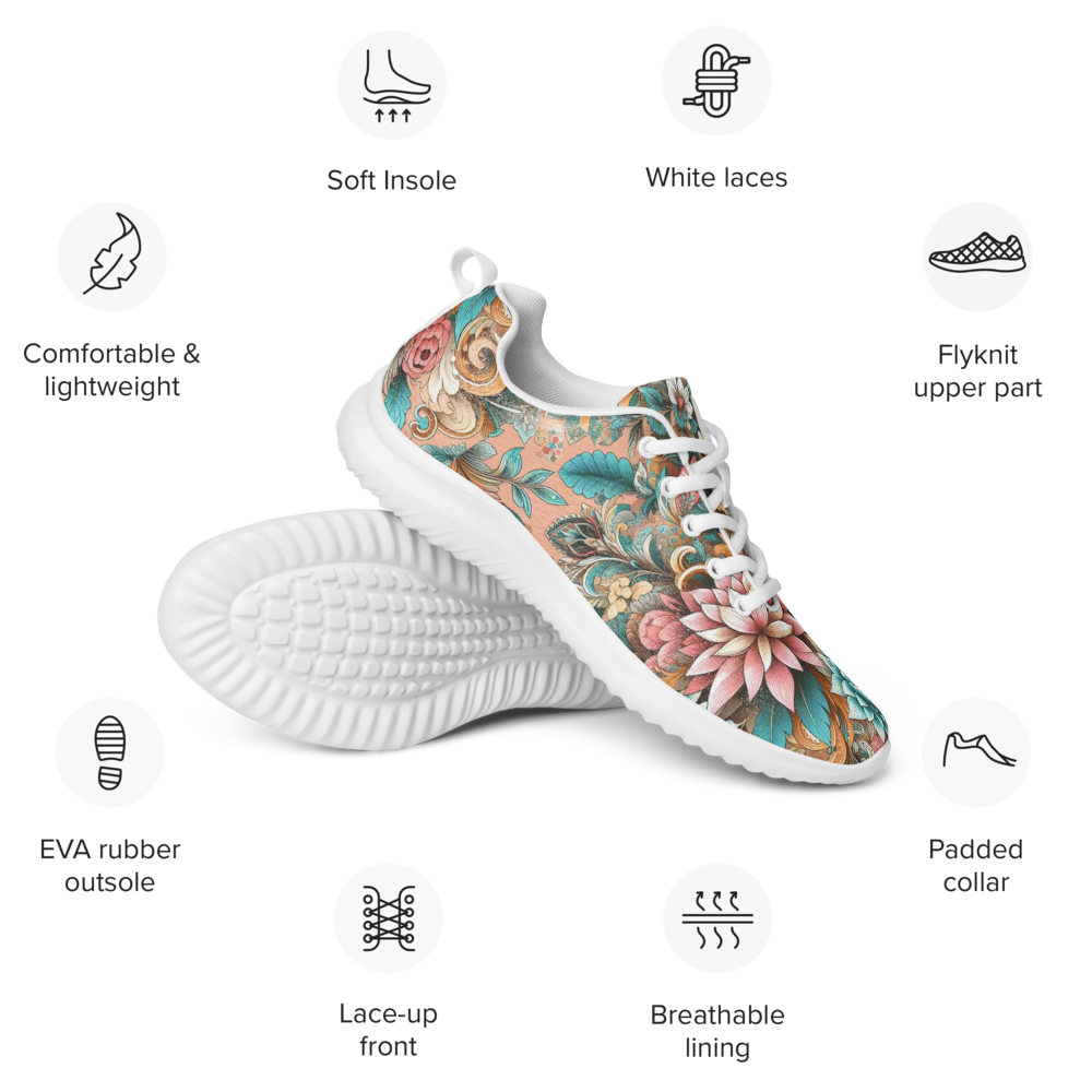 Floral Design Men’s athletic shoes