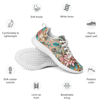 Floral Design Men’s athletic shoes