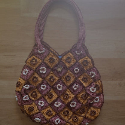 Handcrafted Crochet Tote Bag - Multicolor