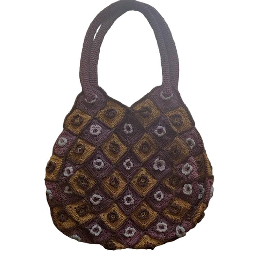 Handcrafted Crochet Tote Bag - Multicolor