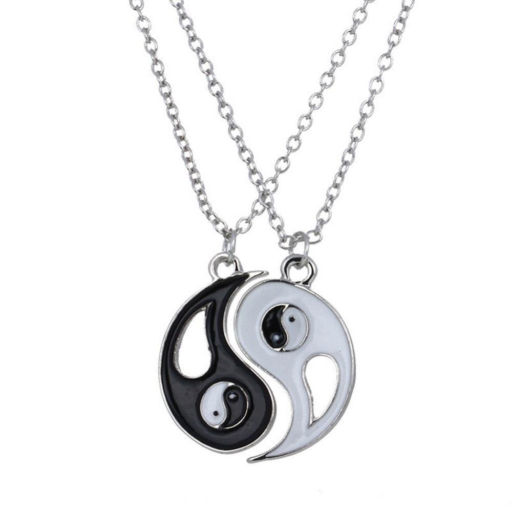 Mystical Yin Yang Pendant Necklace Stainless Steel