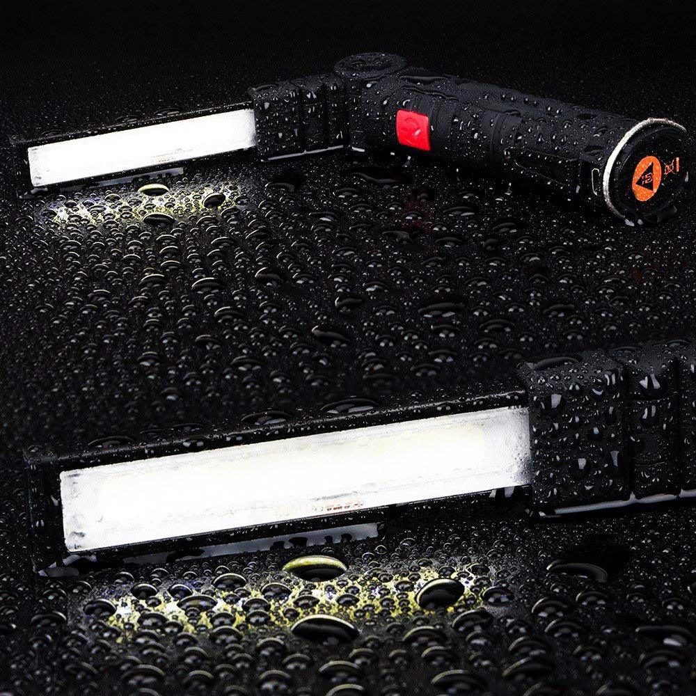 LED Flashlight - LED Flashlight Collapsible  Portable  Magnetic Base Hook