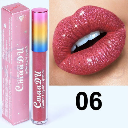 6 Color Matte Lipstick Waterproof Long Lasting Lip Gloss Shiny Metallic Lip Makeup-Shalav5