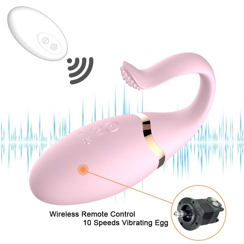 Wireless Remote Control Silicone Bullet Egg Vibrators for Women