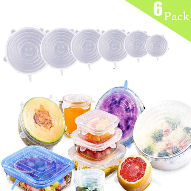 Silicone Stretch Lids - Silicone Stretch Lids Reusable Seal Lids Food Covers To Keep Food Fresh For Bowls Mugs Dishes Kitchen Cookware