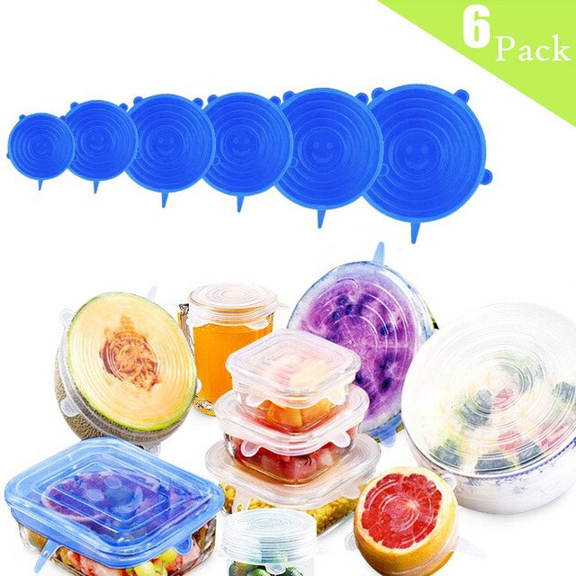 Silicone Stretch Lids - Silicone Stretch Lids Reusable Seal Lids Food Covers To Keep Food Fresh For Bowls Mugs Dishes Kitchen Cookware